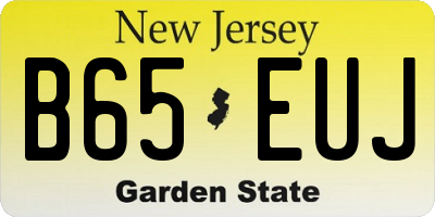 NJ license plate B65EUJ