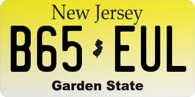 NJ license plate B65EUL