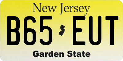 NJ license plate B65EUT