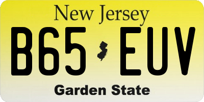 NJ license plate B65EUV