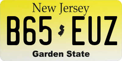 NJ license plate B65EUZ