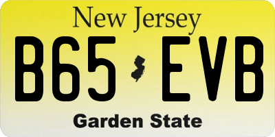 NJ license plate B65EVB