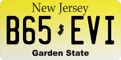NJ license plate B65EVI