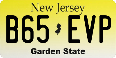 NJ license plate B65EVP