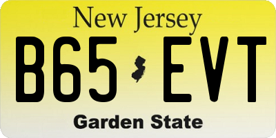 NJ license plate B65EVT