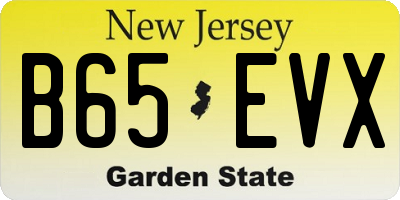 NJ license plate B65EVX