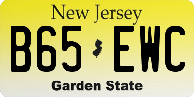 NJ license plate B65EWC