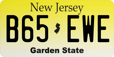 NJ license plate B65EWE
