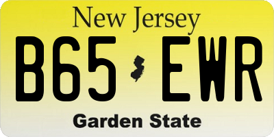 NJ license plate B65EWR