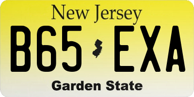 NJ license plate B65EXA