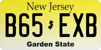 NJ license plate B65EXB