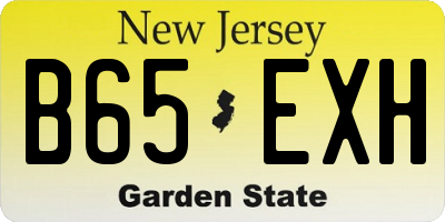 NJ license plate B65EXH