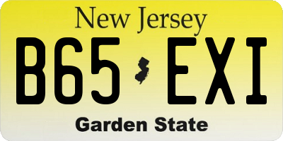 NJ license plate B65EXI