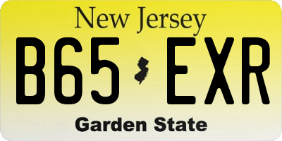 NJ license plate B65EXR