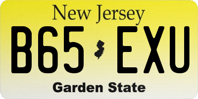 NJ license plate B65EXU
