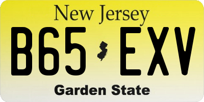 NJ license plate B65EXV
