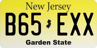 NJ license plate B65EXX