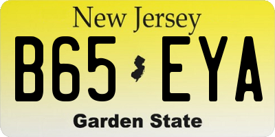NJ license plate B65EYA