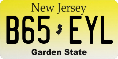 NJ license plate B65EYL