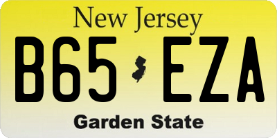 NJ license plate B65EZA