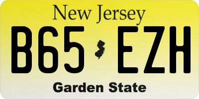 NJ license plate B65EZH