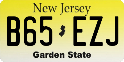 NJ license plate B65EZJ