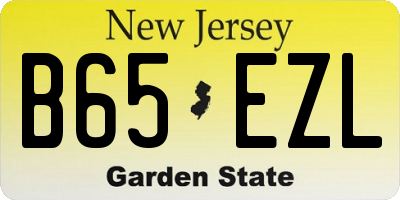 NJ license plate B65EZL