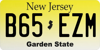 NJ license plate B65EZM