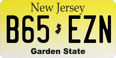 NJ license plate B65EZN