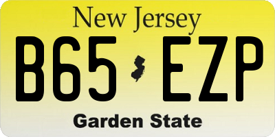 NJ license plate B65EZP
