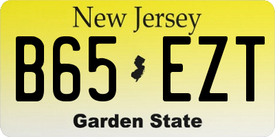 NJ license plate B65EZT
