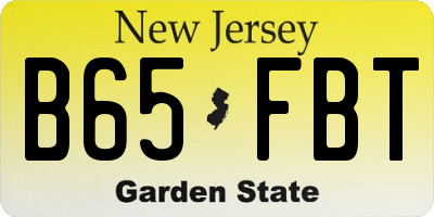 NJ license plate B65FBT