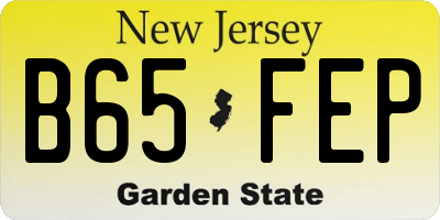 NJ license plate B65FEP