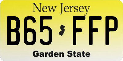 NJ license plate B65FFP