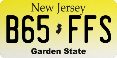 NJ license plate B65FFS