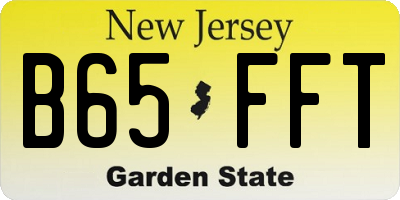 NJ license plate B65FFT