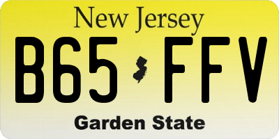 NJ license plate B65FFV