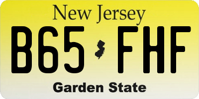 NJ license plate B65FHF