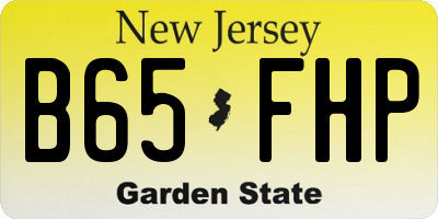 NJ license plate B65FHP