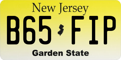 NJ license plate B65FIP