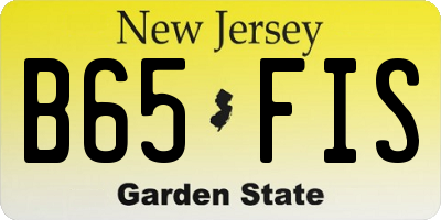 NJ license plate B65FIS