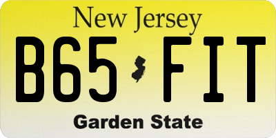 NJ license plate B65FIT