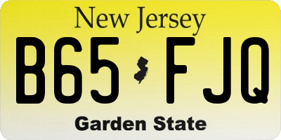 NJ license plate B65FJQ