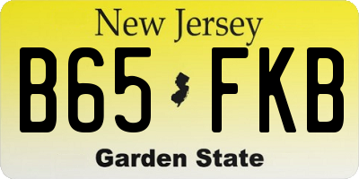 NJ license plate B65FKB