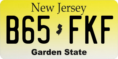 NJ license plate B65FKF