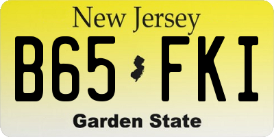 NJ license plate B65FKI