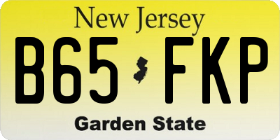 NJ license plate B65FKP