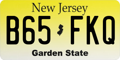 NJ license plate B65FKQ