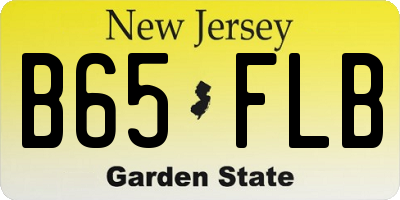 NJ license plate B65FLB