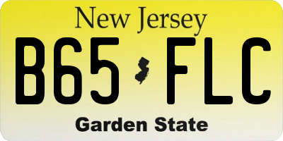 NJ license plate B65FLC